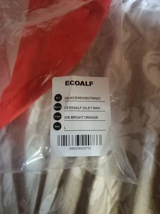 chaleco de ciclista marca ECOALF