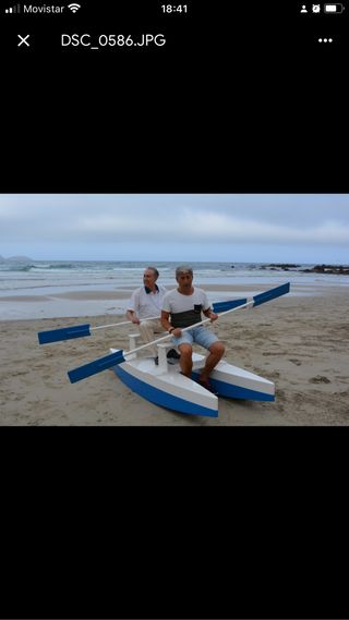 Doble Piragua artesanal de madera