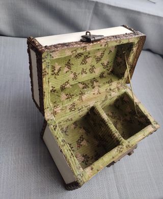 ANTIGUA CAJA JOYERO ARTESANAL