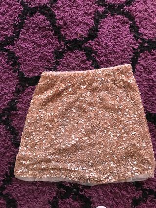 Mini falda pedreada de fiesta de zara