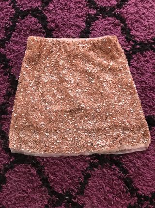 Mini falda pedreada de fiesta de zara