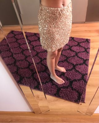 Mini falda pedreada de fiesta de zara