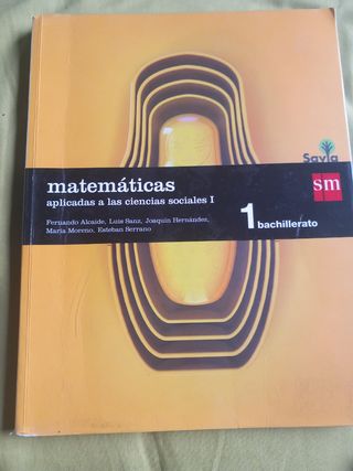 Libro de matemáticas de 1 de bachillerato.