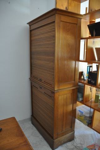 MUEBLES DE OFICINA ANTIGUOS,ROBLE AMERICANO 1940.