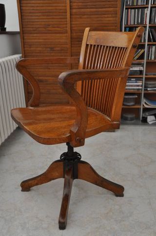 MUEBLES DE OFICINA ANTIGUOS,ROBLE AMERICANO 1940.