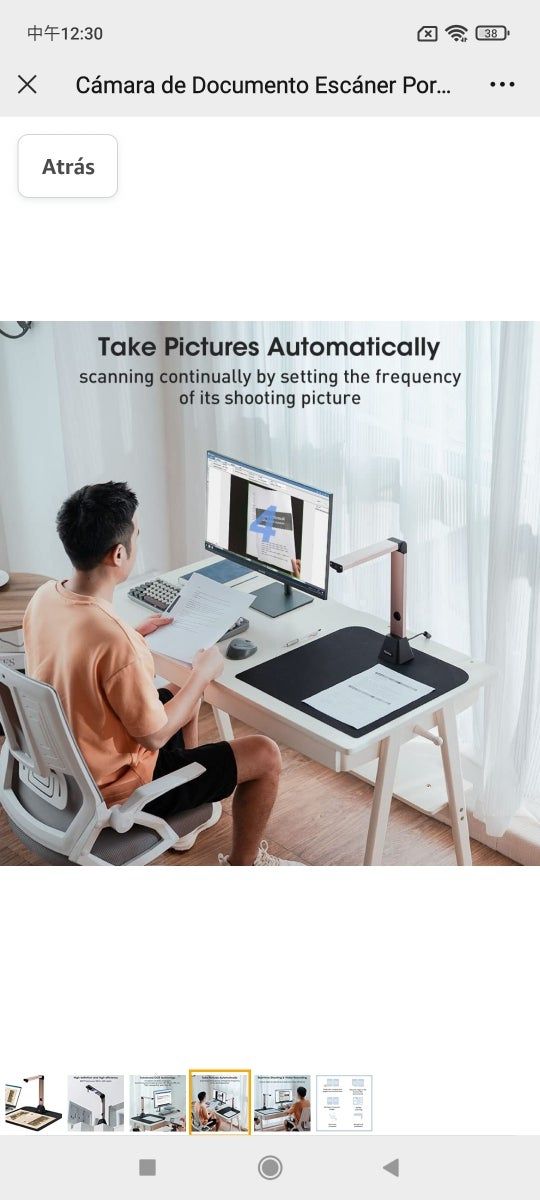 Cámara de Documento Escáner Portátil: iOCHOW Alta