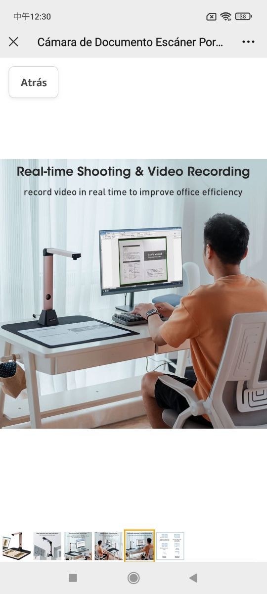 Cámara de Documento Escáner Portátil: iOCHOW Alta