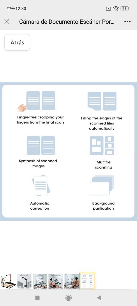 Cámara de Documento Escáner Portátil: iOCHOW Alta
