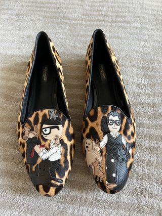 Mocasines  bailarinas animal print Dolce & Gabbana
