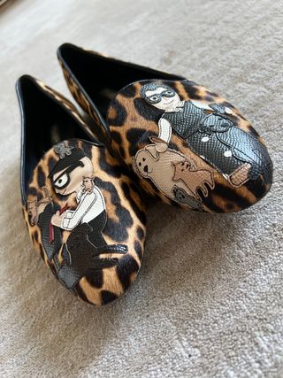 Mocasines  bailarinas animal print Dolce & Gabbana