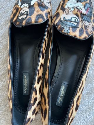 Mocasines  bailarinas animal print Dolce & Gabbana