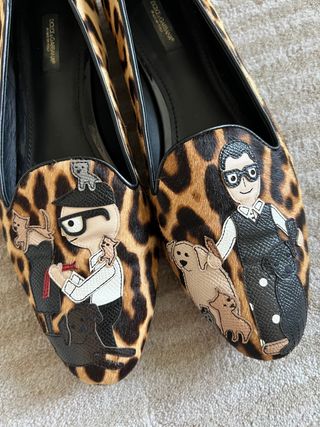 Mocasines  bailarinas animal print Dolce & Gabbana