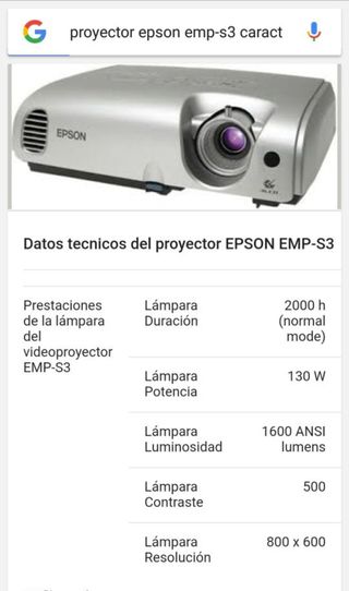 Proyector portátil Epson modelo EMP - S3