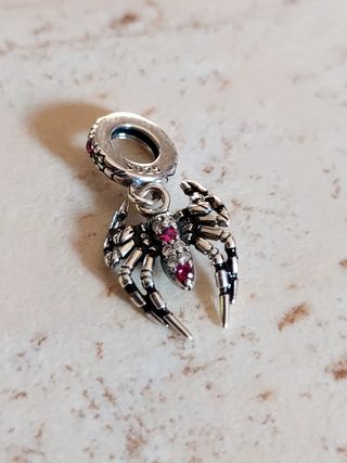 Charm Ciondolo Ragno Spiderman Diamantato in Argen