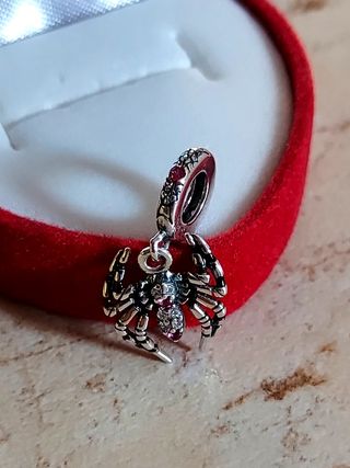 Charm Ciondolo Ragno Spiderman Diamantato in Argen