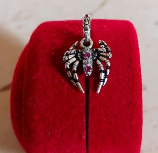 Charm Ciondolo Ragno Spiderman Diamantato in Argen