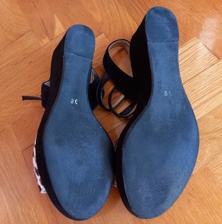 Sandalias plataforma piel