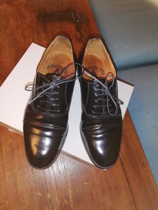 Scarpe nere lucide uomo N. 40. Vera pelle. 