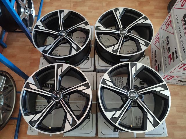 Llantas Audi Adaptables 18 negro y pulido