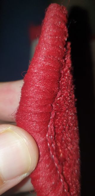 alfombra roja/azul 2×3m