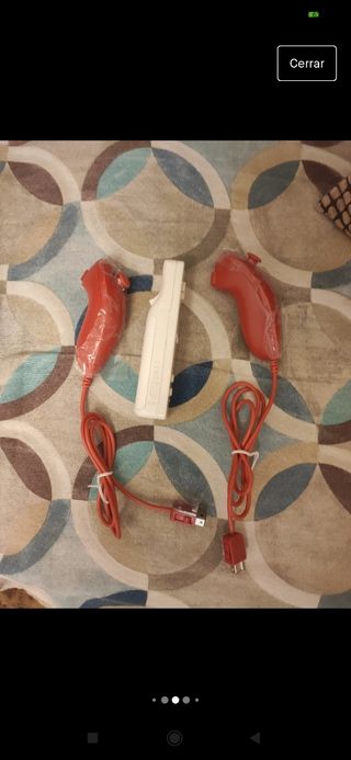 Mando wii + 2 Nunchuk rojos