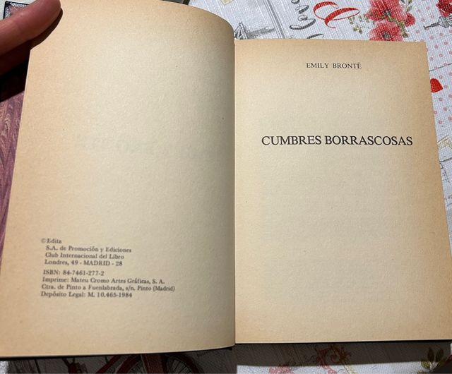 Cumbres borrascosas. Emily Brontë