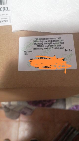 Vaso Thermomix TM6 con accesorios,caja sin abrir.