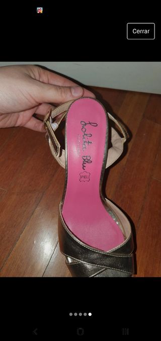 sandalia tacón lolita blu