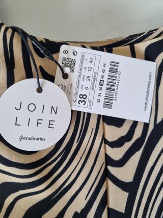 Falda beig y negra. Nueva con etiqueta