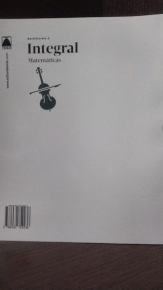 libro Integral matemáticas Teide Bachillerato 2