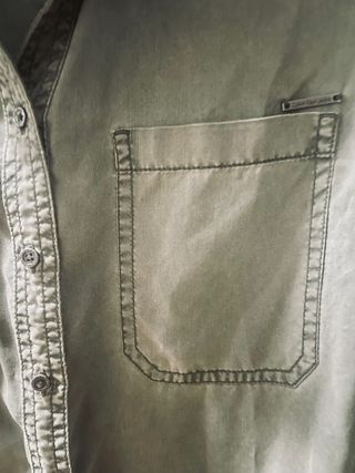 CALVIN KLEIN JEANS - Camisa verde khaki t. XS