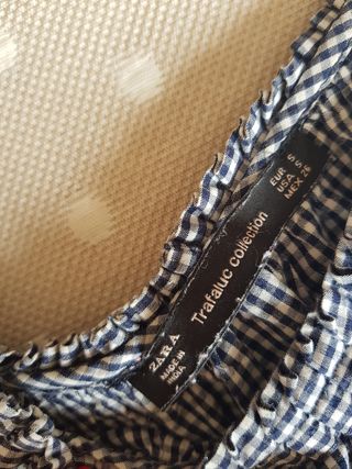 Vestido cuadros vichy ZARA (S)