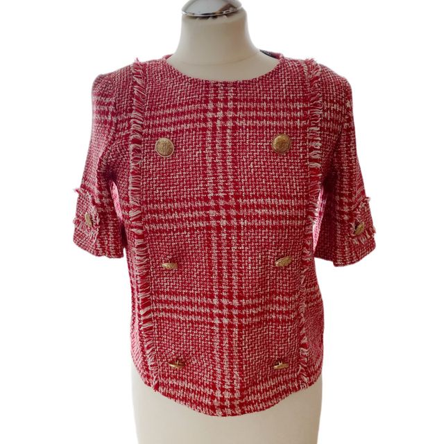 Top camiseta Zara tweed
