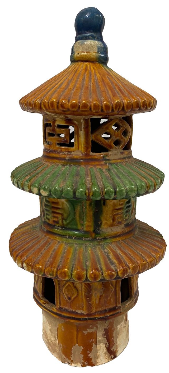 Torre funeraria, templete, dinastía Ming. 33x18x18