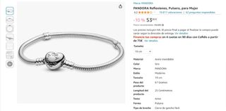 PANDORA Pulsera Cadena Serpiente