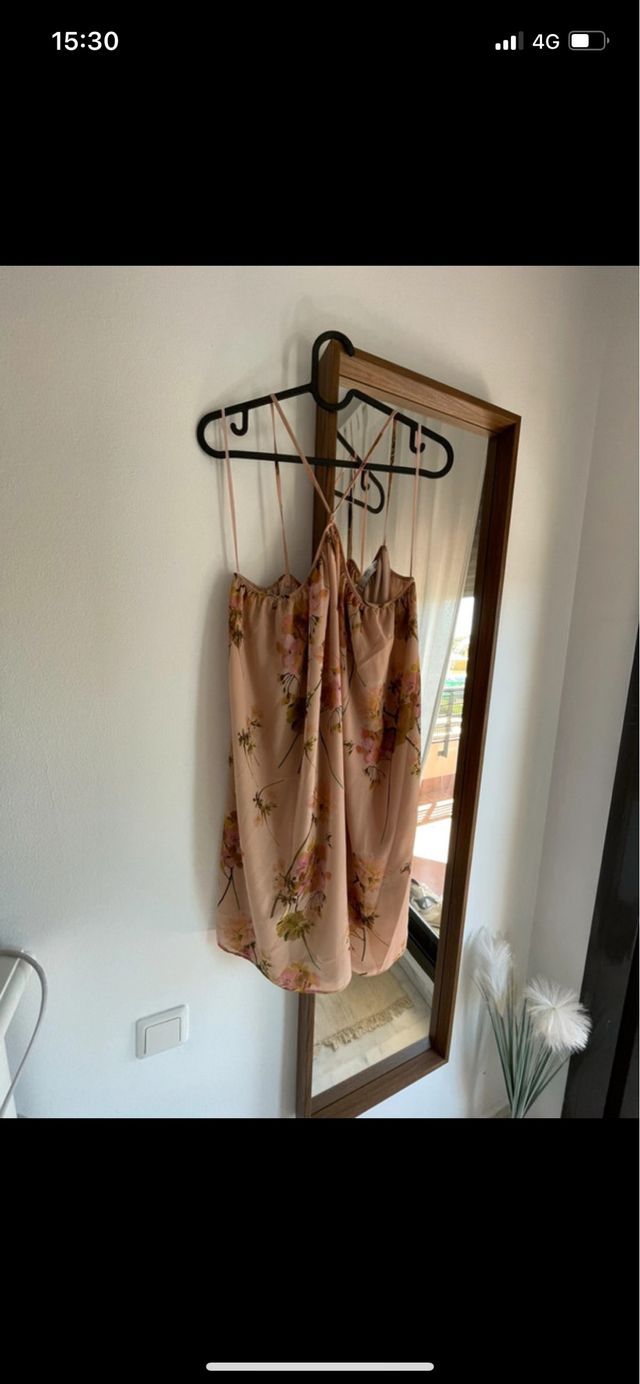 Vestido floral manga