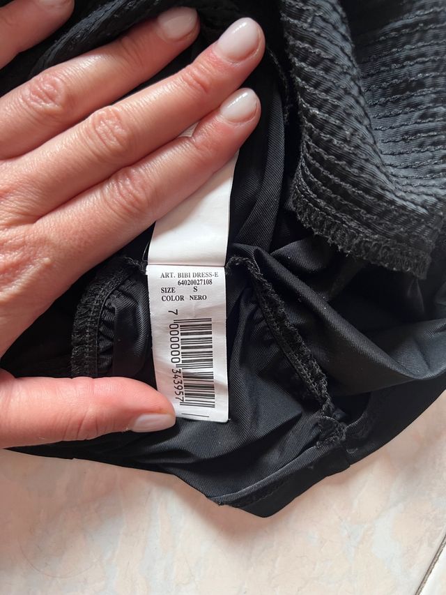 Abito drappeggiato con paillettes nero