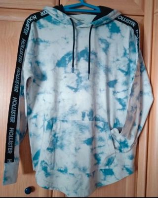 Sudadera hombre blanca degradada azul talla S 