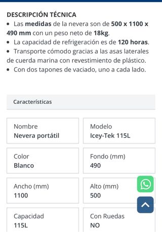 Nevera portátil de Icey-Tek