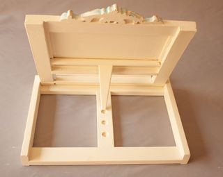 Atril . Caballete. Atril madera .Cuadro flores