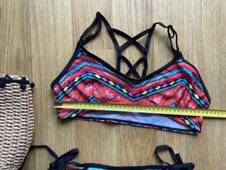 Bikini estampado naranja negro T.L