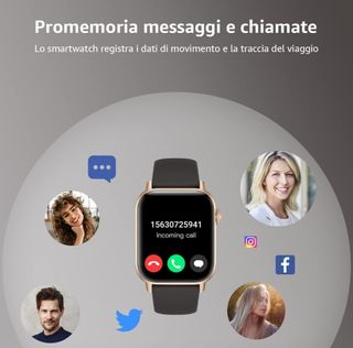 Smartwatch unisex nero/rosa