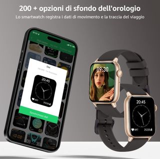 Smartwatch unisex nero/rosa