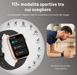 Smartwatch unisex nero/rosa