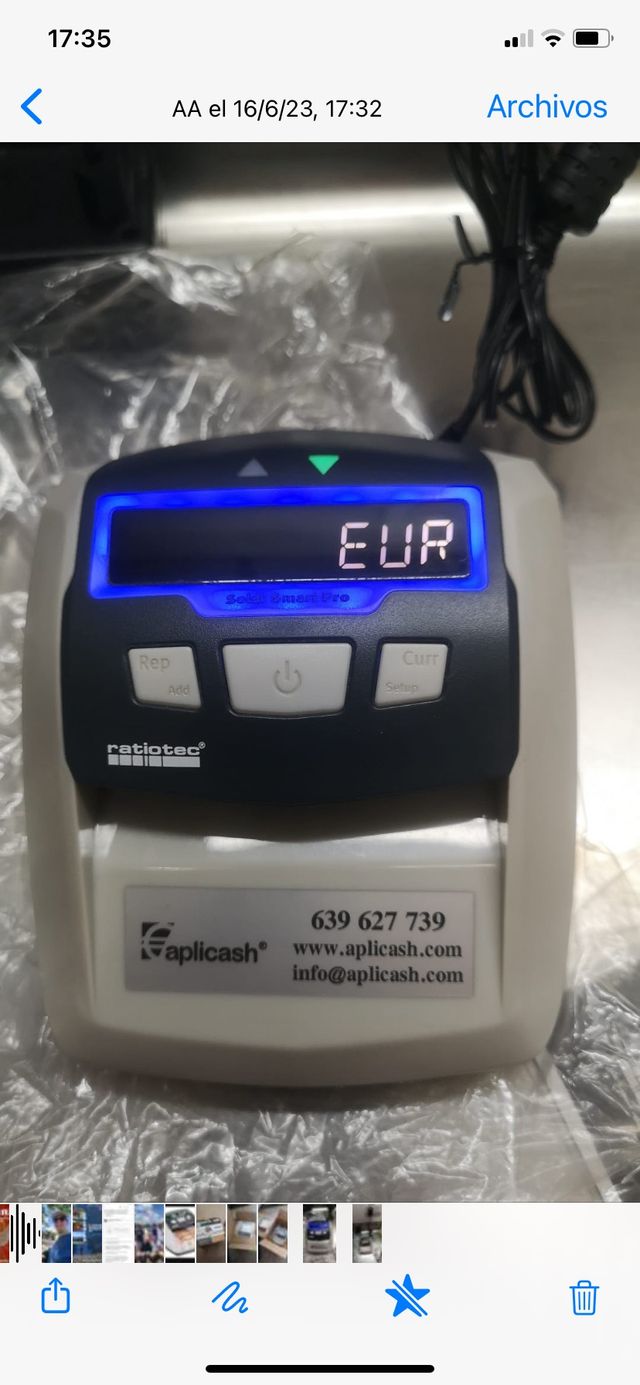 Detector billetes falsos