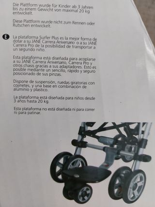 Plataforma Surferplus de Jané para carrito de bebé