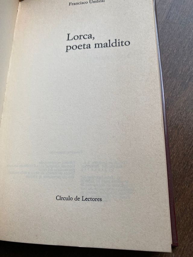 Lorca poeta maldito Francisco Umbral