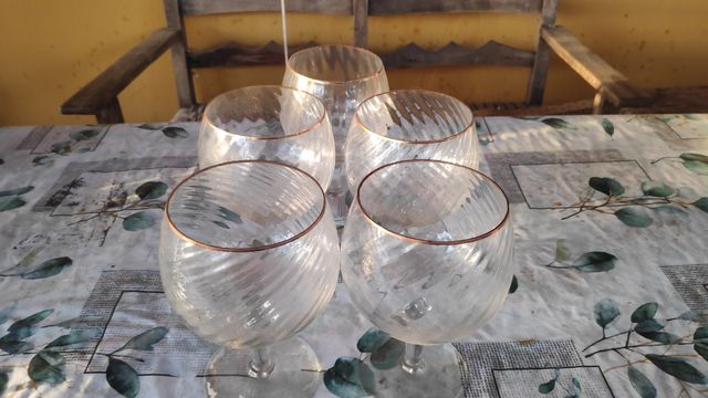 copa balón alta filete oro. 