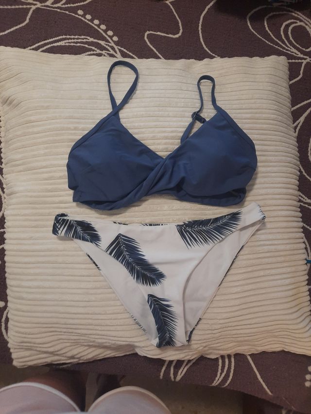 bikini estampado azul