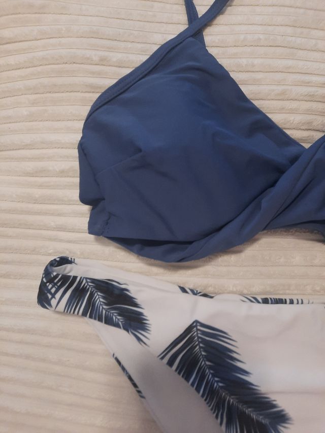 bikini estampado azul